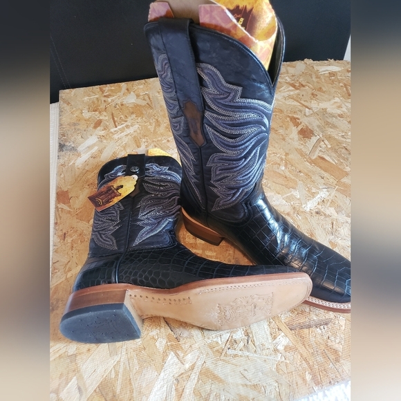 NEW MEN COWBOY BOOTS WITH BELT main image 5